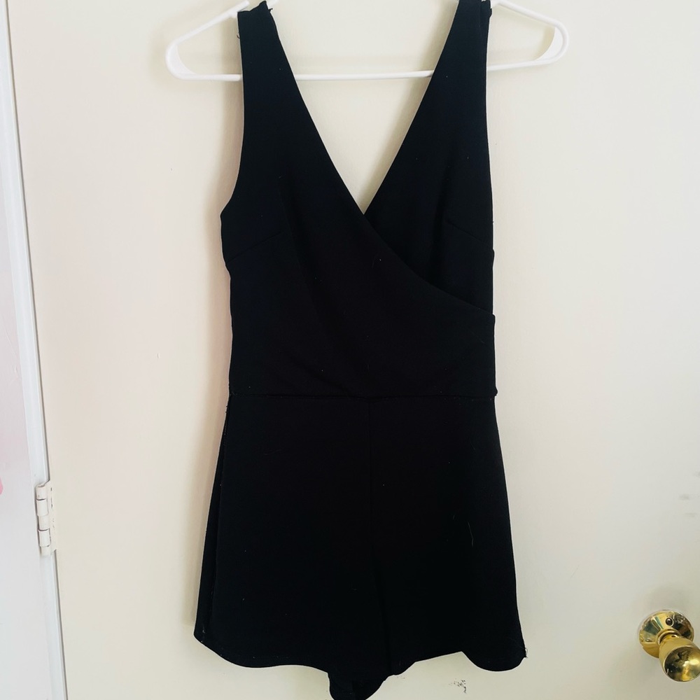 Sexy Stretchy Black Romper Size S